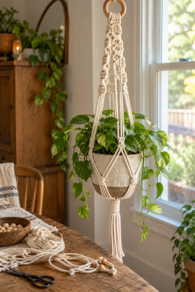24. Macrame Plant Hanger Gift