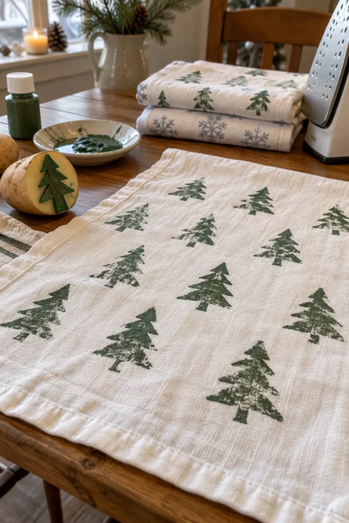 23. Stamped Tea Towels
