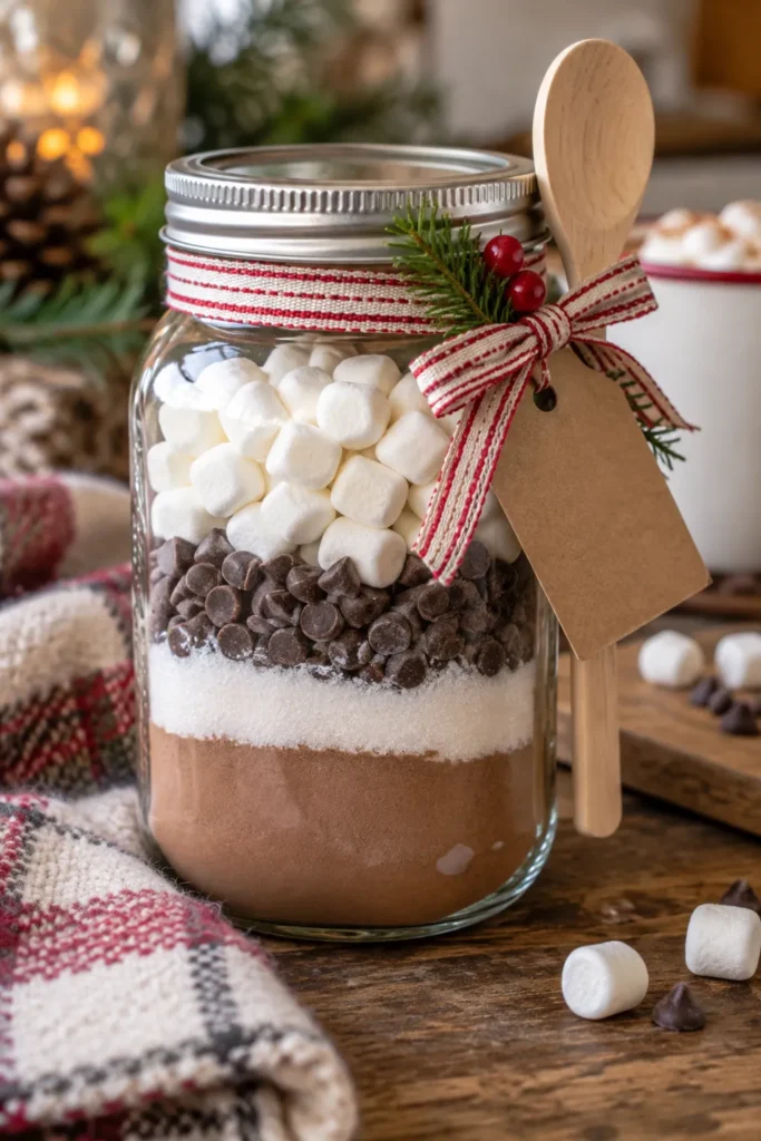 20. Hot Chocolate Jar Gift