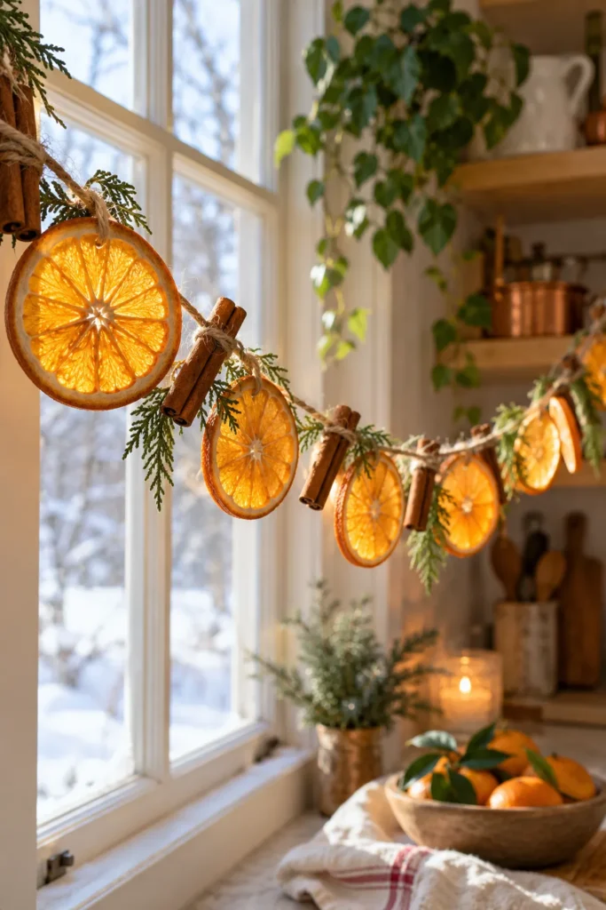 13. Dried Orange Slice Garland