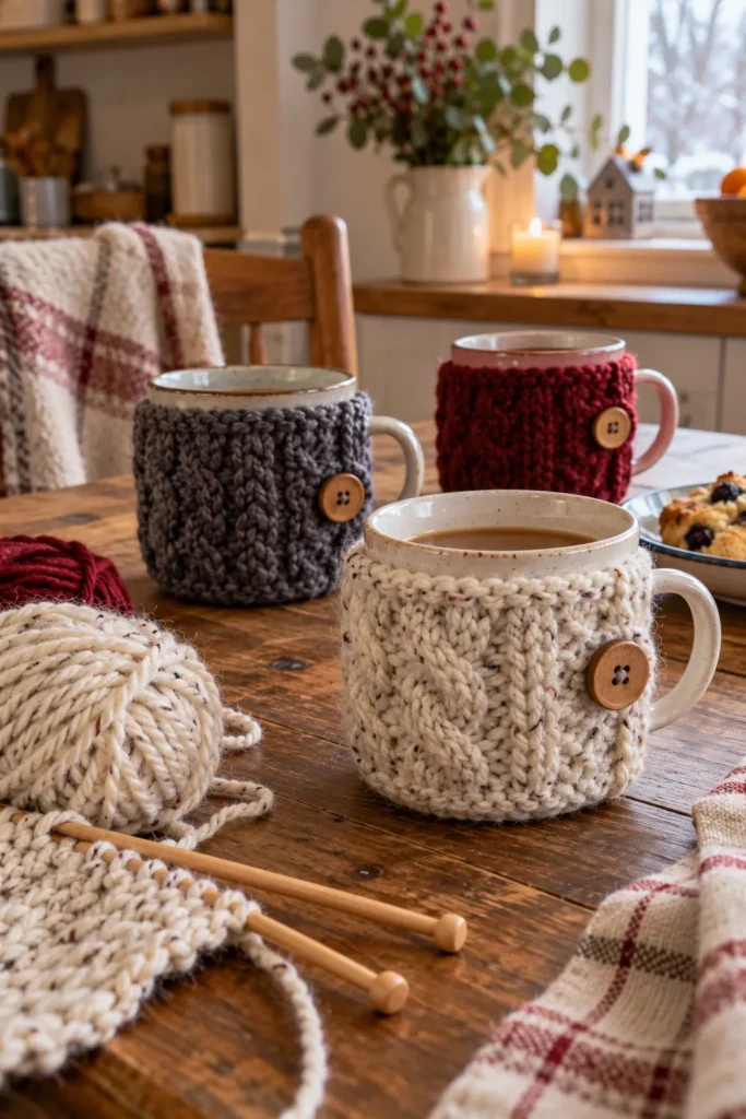 3. Knitted Mug Cozies