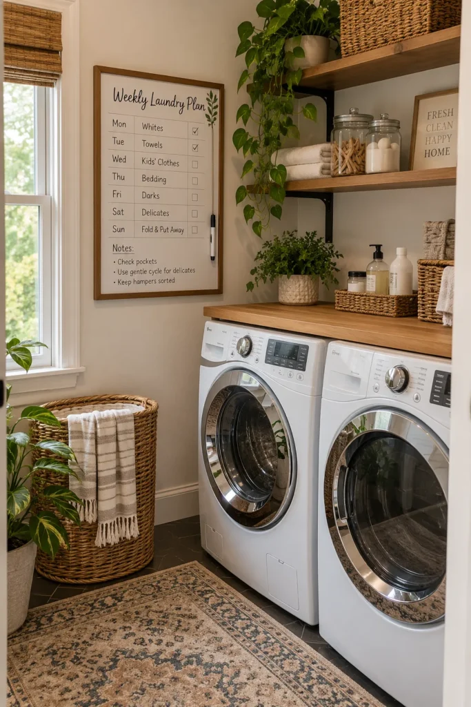 24. Weekly Laundry Schedule Board