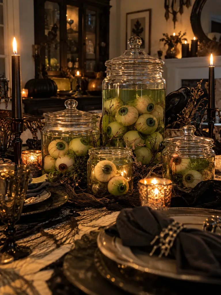 13. Glass Jar Eyeball Display
