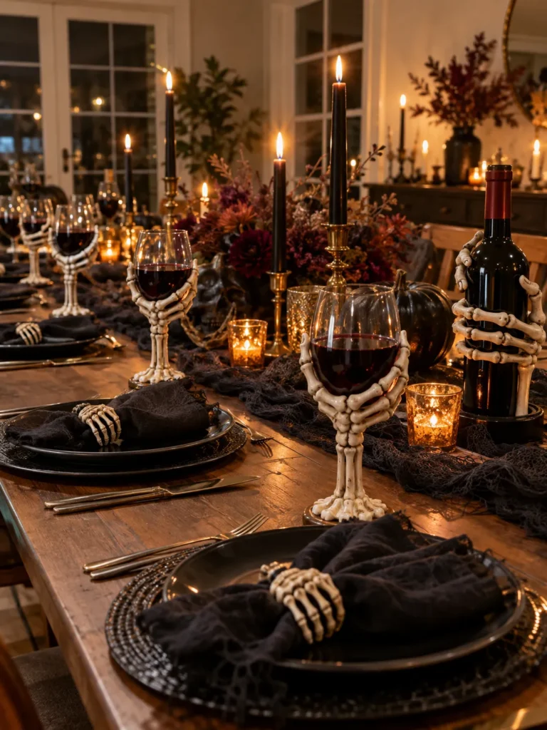 10. Skeleton Hand Wine Holders